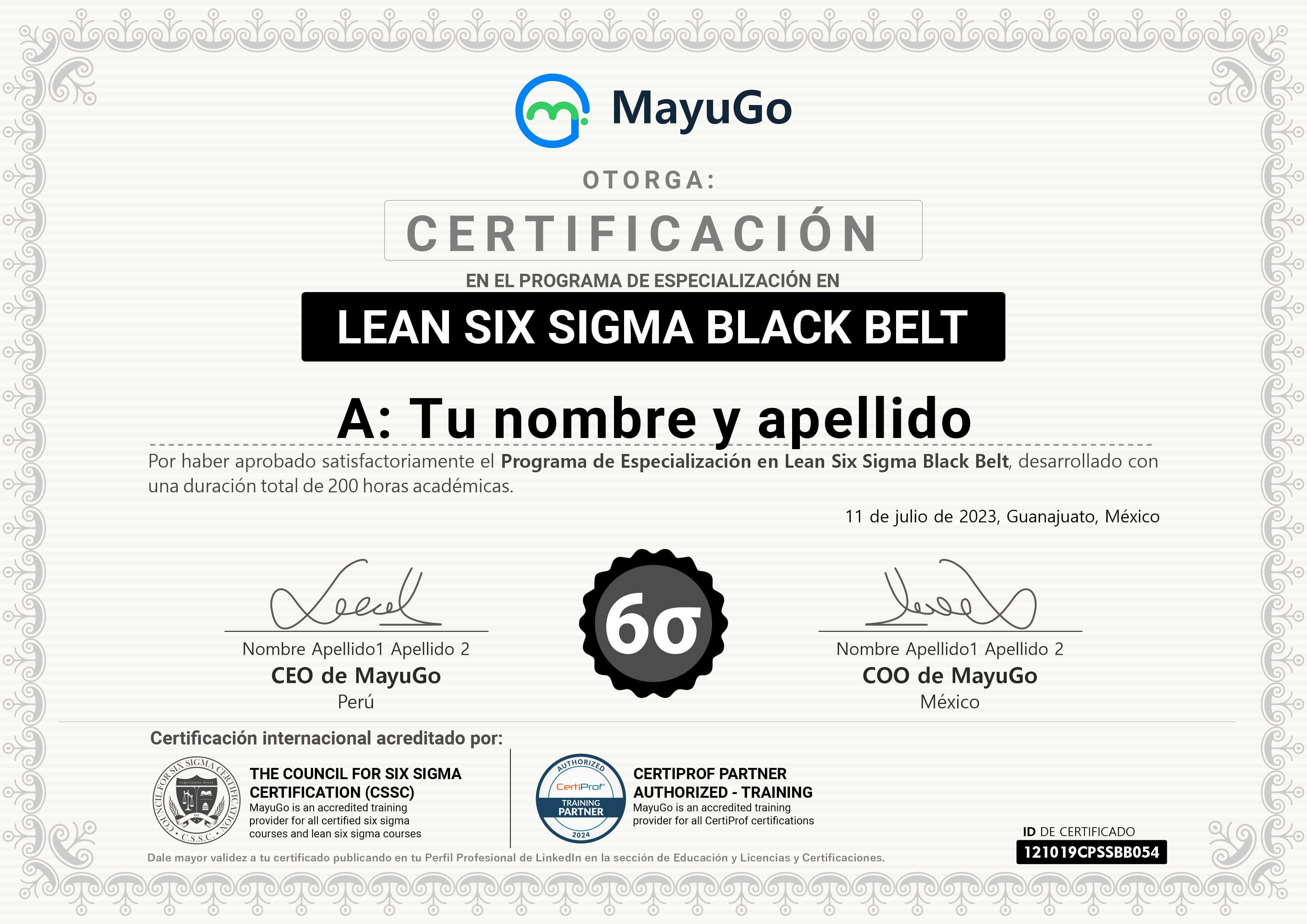 Certificado MayuGo