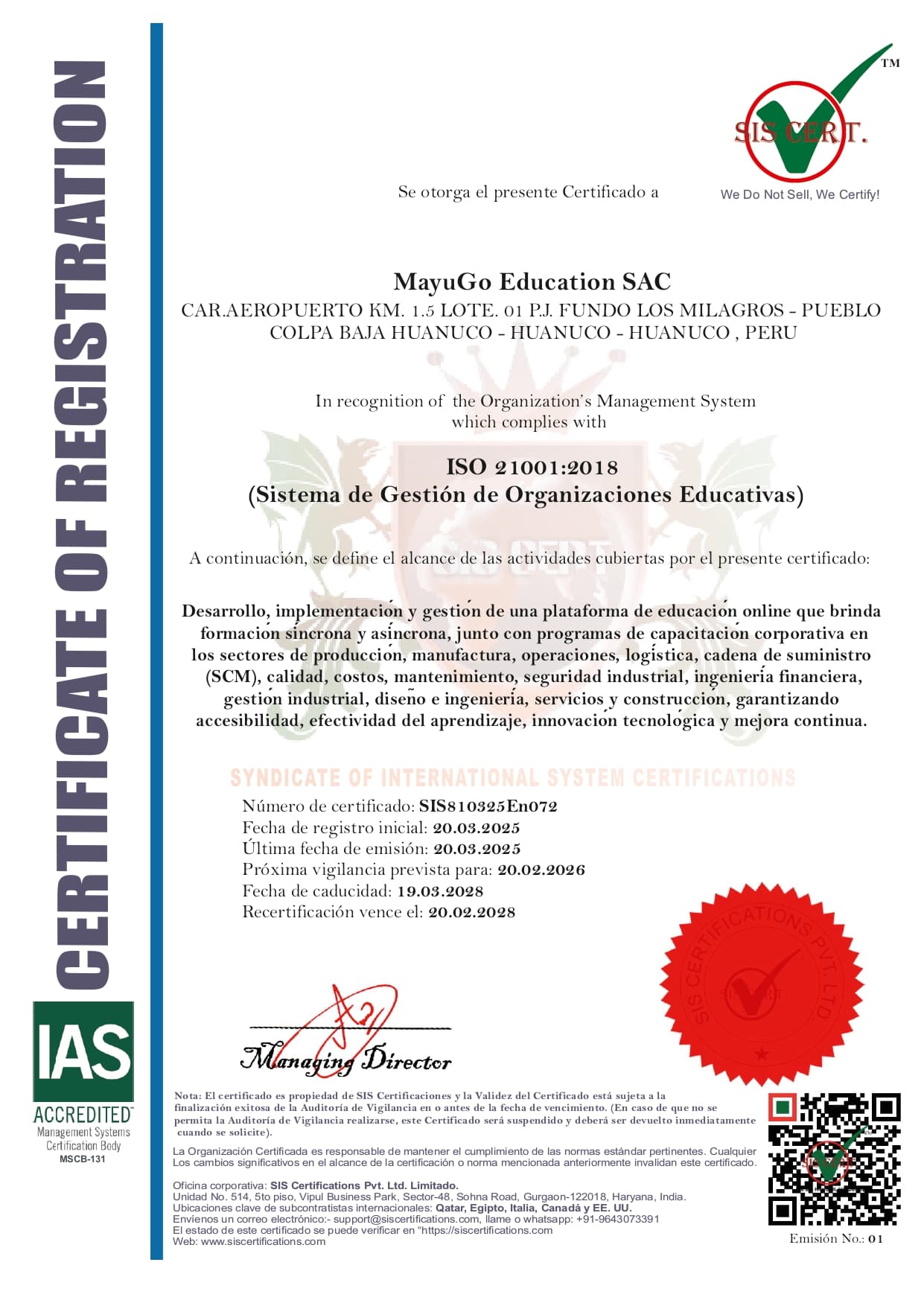 certificado