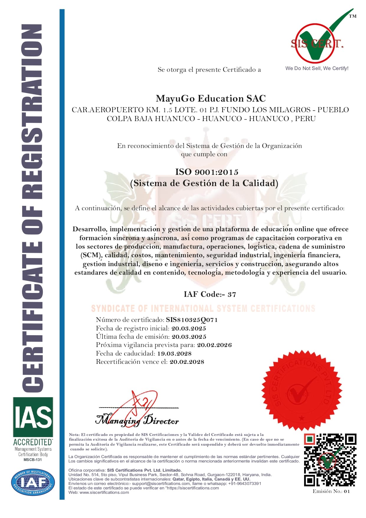 certificado